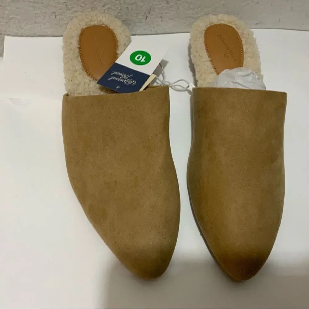 New Universal Thread Women’s Mules Flats Shoes Sz 10 Zuri Slip On Tan